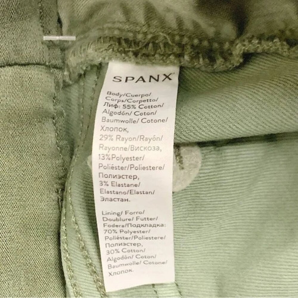 NWT SPANX Women's Stretch Twill Ankle Cargo Pants in Soft Jade Size Medium $128 - Picture 4 of 6